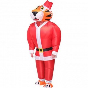 Костюм надувной "Тигр" в красном костюме, рост 150-190 см