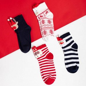 Набор новогодних носков  KAFTAN "С Новым Годом" 4 пары, р-р 35-38