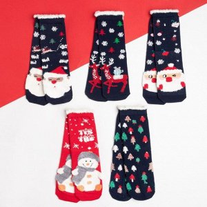 Набор новогодних носков KAFTAN "Merry Christmas" 5 пар, р-р 35-38