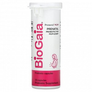 BioGaia, Protectis MUM, пренатальный пробиотик, 30 капсул