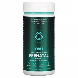 IWi, Пренатальный комплекс омега-3 + мультивитамины, 60 мягких таблеток