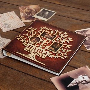 Родословная книга «Наша семья», с деревянным элементом, 86 листов, 24.5 х 23 х 4 см