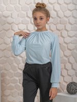 Лонгслив &quot;Амелия&quot; голубой