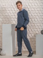 Брюки &quot;Никита&quot; синий меланж