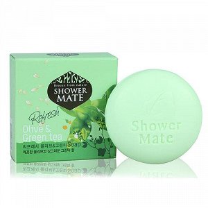 Косметическое мыло олива и зелёный чай KeraSys Shower Mate Fresh Olive &amp; Green Tea Soap