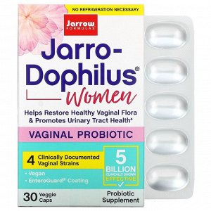 Jarrow Formulas, Jarro-Dophilus, вагинальный пробиотик, для женщин, 5 млрд КОЕ, 30 вегетарианских капсул