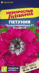 Цветы Петуния Превосходнейшая Бордовая/Сем Алт/цп 10 шт. Низкорослые гиганты