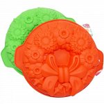 Форма для выпечки, d 265 мм, с ручками, силикон, MULTICO, Пирог с бантиком