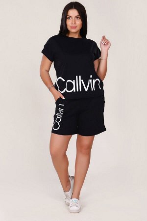 Костюм футболка+шорты - Callvin - 601 - чёрный