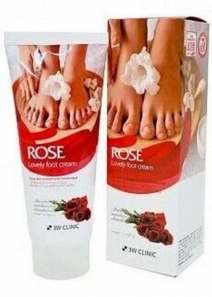 3W Clinic Lovely Foot Cream Крем для ног с экстрактом розы 100 мл