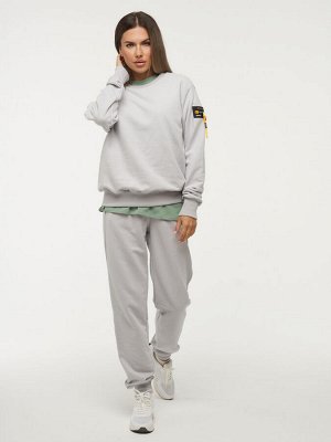 Толстовка (Свитшот) женская 7222-30014/3   ТФ106/К106 пепел/пепел