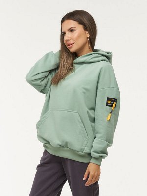 Толстовка (Худи) женская 7222-30010/3   ТФ103/К103 полынь/полынь