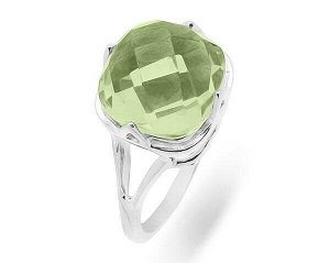 Кольцо, зеленый аметист, Фурианте