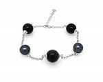 Браслет, жемчуг swarovski, МЖВ034ч