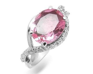 Кольцо, радужный кварц розовый, Ю-Приманка