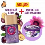 Глейд запаска Слива в заводном танце + мини-гель Глейд Цветочное совершенство 70гр В ПОДАРОК!