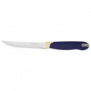 Нож для стейка, 12,5 см, нерж. сталь, синий с белым, TRAMONTINA Multicolor