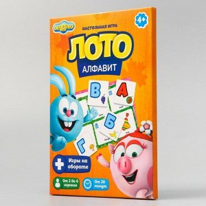 Настольная игра &quot;Лото. Алфавит&quot;, Смешарики&quot;