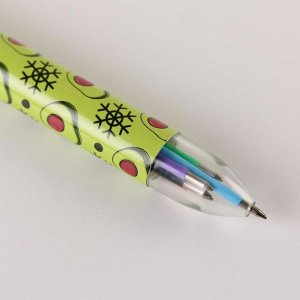 Ручка с несколькими стержнями «С новым годом» 6 цветов
