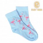 Носки для девоч 61-017 (ЕН) фламинго голубой