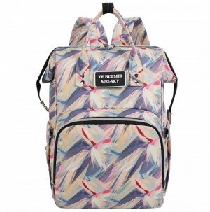 Сумка-рюкзак для мам, принт "Геометрические узоры", цвет фиолетовый