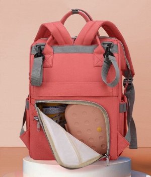 Сумка-рюкзак для мам, принт "Кошачьи ушки", цвет розовый
