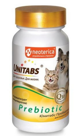 Unitabs Prebiotic витамины для кошек и собак 100 табл