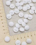 Пуговица &quot;Грибок&quot; пластмасса, цв.белый(отбеленный), 15мм