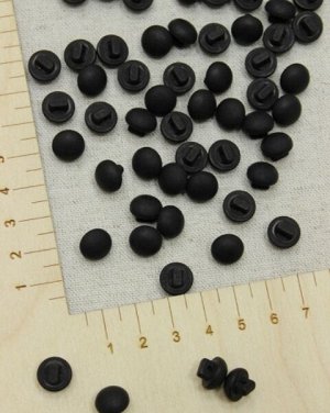 Пуговица "Грибок" пластмасса, цв.черный, 10мм