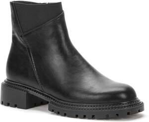 918016/02-01 черный иск.кожа/текстиль женские ботинки (О-З 2021)