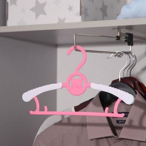 СИМА-ЛЕНД Вешалка-плечики для одежды детская, раздвижная «Мишка», размер 30-34, цвет МИКС