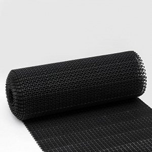 СИМА-ЛЕНД Покрытие ковровое щетинистое без основы «Волна», 1x10 м, сегмент, цвет чёрный