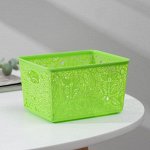 Корзина для хранения «Кружевные цветы», 14?10?8 см, цвет МИКС