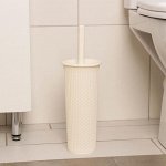 Ёрш для унитаза Velvet, 11,5?11,5?28 см, цвет светло-бежевый