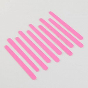 Набор одноразовых пилок для ногтей, 10 штук, цвет розовый