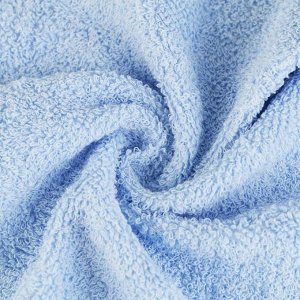 Махровое полотенце, размер 30х30 см, цвет голубой