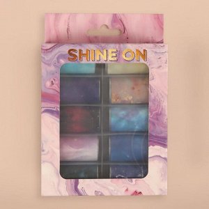 Набор переводной фольги для дизайна ногтей «Shine on», 4 x 100 см, 10 шт, светлый космос
