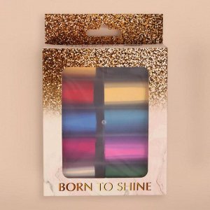 Набор переводной фольги для дизайна ногтей «Born to shine», 4 х 100 см, 10 шт, цвет разноцветная голография