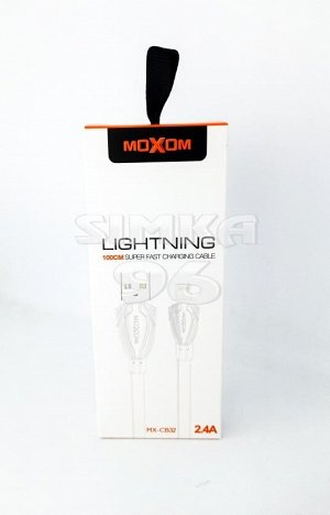 Кабель Lightning MOXOM MX-32CB 2.4A 1м