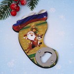 Открывашка для бутылок 13*8см &quot;Дед Мороз на Олене&quot;