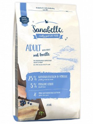 Sanabelle Adult с форелью сухой корм для кошек 2 кг