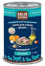 Solid Natura Holistic Кролик влажный корм для собак жестяная банка 0,34 кг