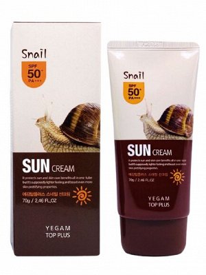 YG Snail Sun Block SPF 50 PA+++ Солнцезащитный смягчающий крем с муцином улитки SPF 50 PA+++ 70мл