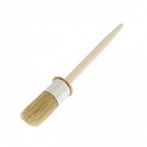 Кисть круглая LOM, натуральная щетина, деревянная ручка, 30 мм