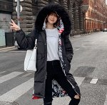 Женская двухсторонняя демисезонная куртка, принт &quot;Комиксы&quot;, цвет черный