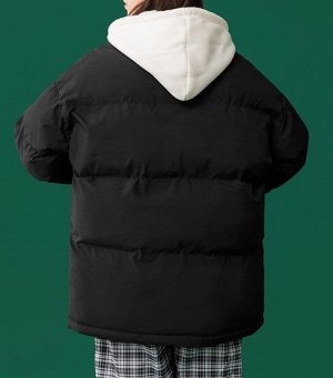 Женская демисезонная куртка, с надписью, с текстильным капюшоном, цвет черный