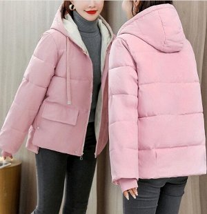 Женская демисезонная куртка, с асимметричным низом, цвет розовый