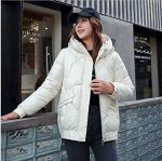 Женская куртка, с асимметричным низом, цвет белый