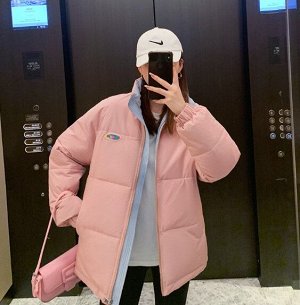 Женская демисезонная куртка, цвет розовый/голубой