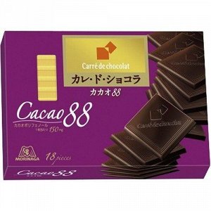 Шоколад Carre de Chocolat "Какао 88" 18шт, Morinaga, 86г